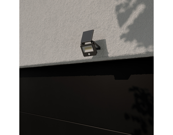 Projecteur solaire LED noir avec détecteur de mouvement 5000 K IP44 - Brico Dépôt