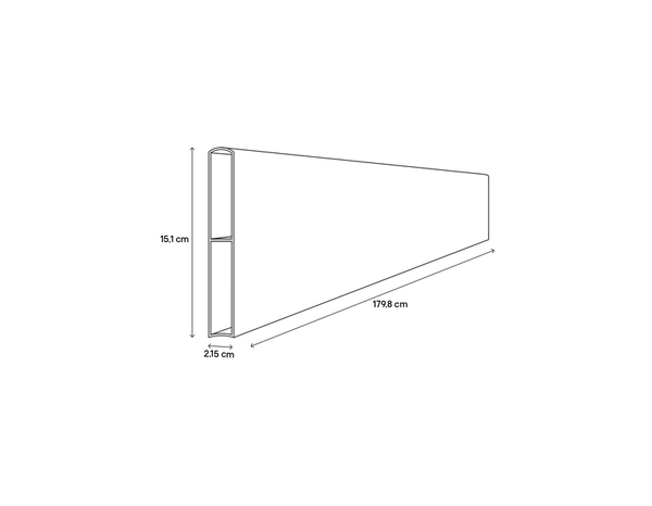 Lame de clôture aluminium gris anthracite NEVA 179,1 x 15,5 x 2,1 cm - Marque BLOOMA - Brico Dépôt
