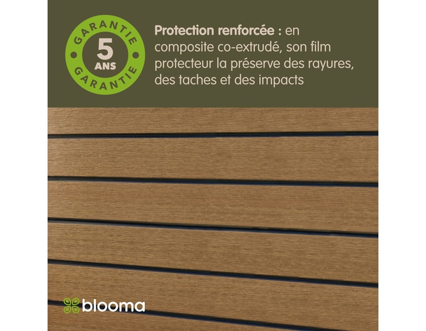 Lot de 3 lames clairevoie composite marron NEVA 179,1 x 15,7 x 2,15 cm - Marque BLOOMA - Brico Dépôt