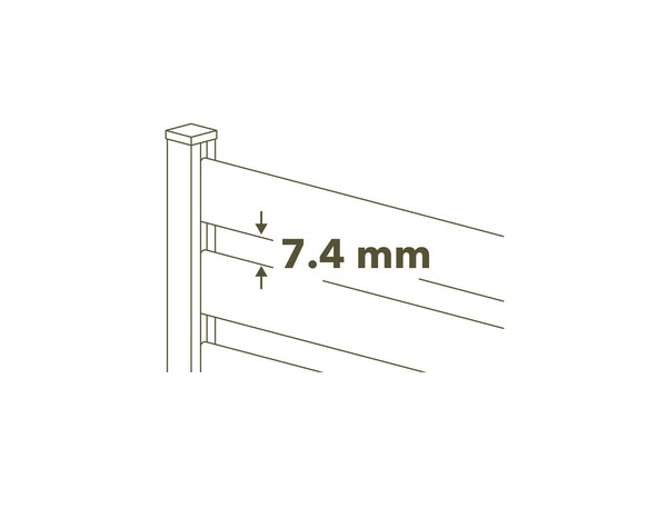 Pack de 24 entretoises aluminium gris foncé pour lames arrondies NEVA H. 14,7 cm - Marque BLOOMA - Brico Dépôt