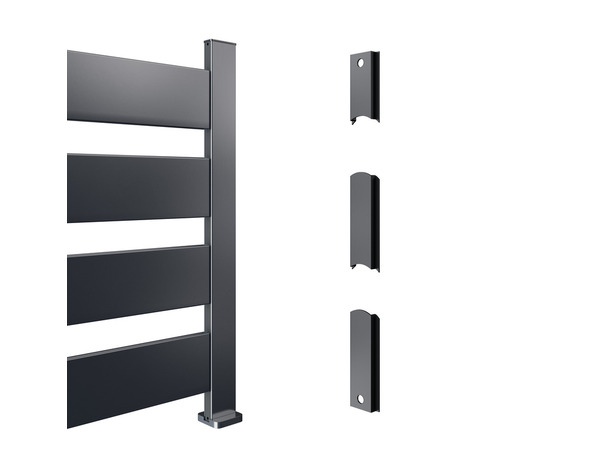 Pack de 24 entretoises aluminium gris foncé pour lames arrondies NEVA H. 14,7 cm - Marque BLOOMA - Brico Dépôt