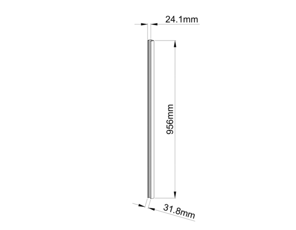 Poteau de départ ou de fin aluminium gris foncé NEVA H. 95 cm - Marque BLOOMA - Brico Dépôt