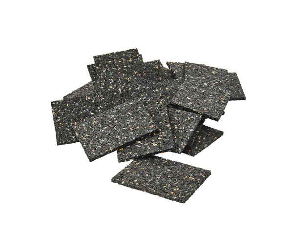 Patin en caoutchouc noir 10 x 7,5 cm pour protection lambourdes de terrasse - Brico Dépôt