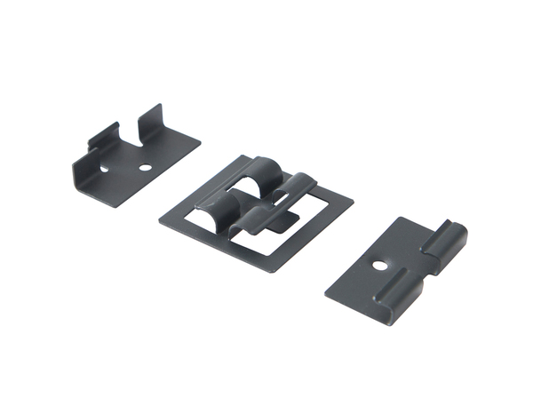 Kit fixation acier inoxydable noir pour lames de terrasse composite NEVA 6,6 m² - Marque BLOOMA - Brico Dépôt