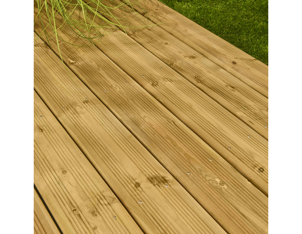 Lame de terrasse pin classe 4 vert THERAO 420 x 14,5 x 2,7 cm - Marque BLOOMA - Brico Dépôt