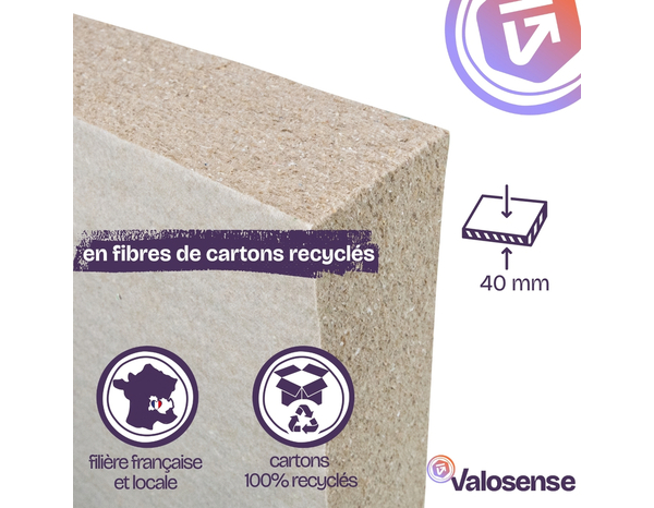 Lot de 15 panneaux fibres de carton lambda 37 Ép. 40 mm - 1,2 x 0,6 m - Brico Dépôt