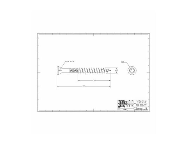 Lot de 1000 vis inox A2 tête fraisée TX25 5 x 50 mm pour terrasse - Brenner - Brico Dépôt