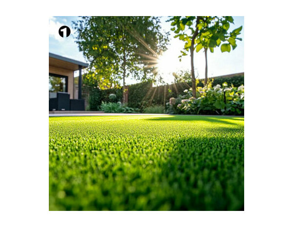 Gazon artificiel fibres 7 mm vert usage extérieur durable 10 x 1 m - Brico Dépôt