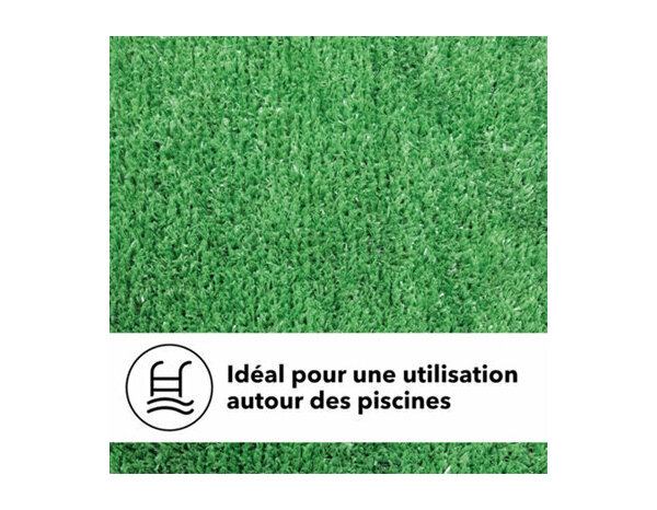 Gazon artificiel fibres 7 mm vert usage extérieur durable 10 x 1 m - Brico Dépôt