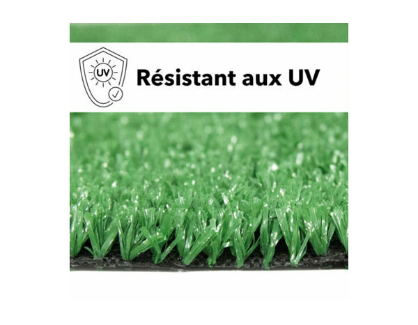 Gazon artificiel fibres 7 mm vert usage extérieur durable 10 x 1 m - Brico Dépôt