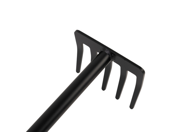 Râteau à main acier carbone rouge et noir 32 cm - Forge steel - Brico Dépôt