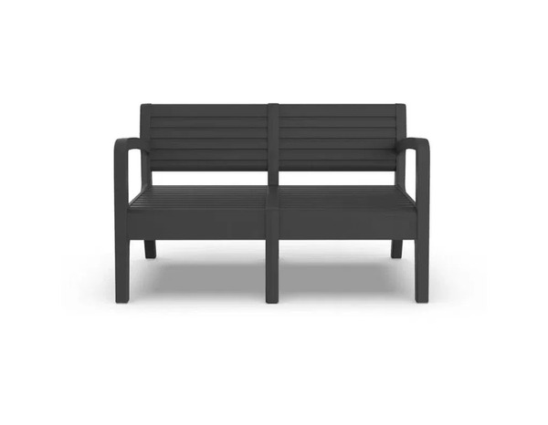 Salon de jardin 4 places gris graphite VALENCIA - Brico Dépôt