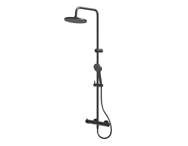 Colonne de douche thermostatique noire ODALIA - Dim. H. 117, l. 28,6, P. 33,5 cm - Cooke and Lewis - Brico Dépôt