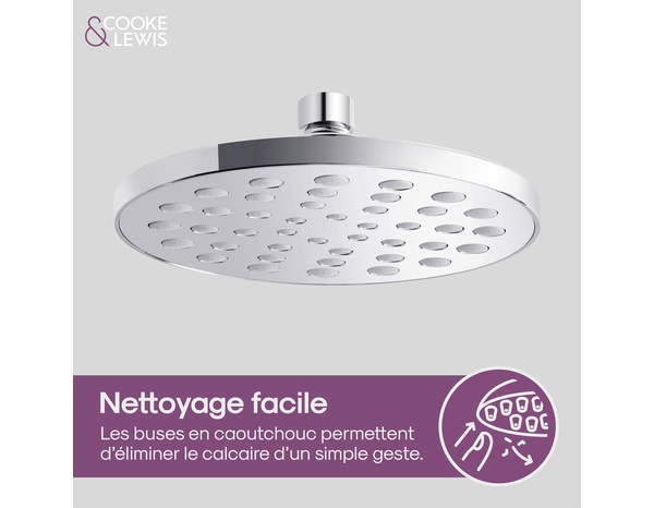 Pomme de tête chrome diamètre 19,8 cm MARENS - Cooke and Lewis - Brico Dépôt