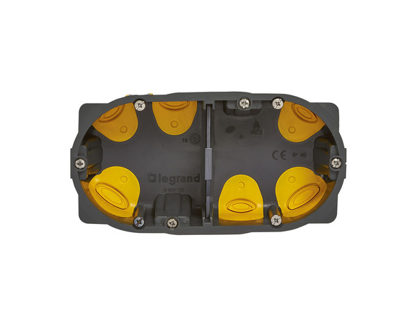 Boîte à encastrer Eco Batibox profondeur 40 mm pour plaque de plâtre - 2 postes - Legrand - Brico Dépôt