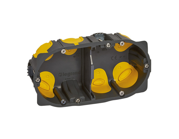 Boîte à encastrer Eco Batibox profondeur 40 mm pour plaque de plâtre - 2 postes - Legrand - Brico Dépôt