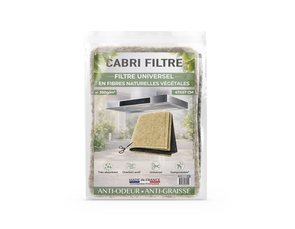 Filtre hotte végétal 2 en 1 anti-graisse anti-odeur redécoupable - Brico Dépôt