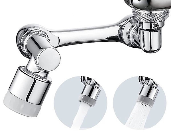 Aérateur de robinet orientable 1080° chromé bi-jets M24/F22 D. 30 mm - Brico Dépôt