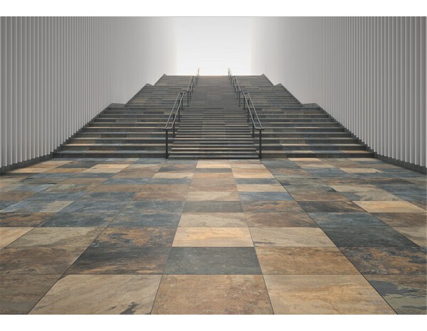 Dalle en grès cérame émaillé rusty Peacock 60 x 60 cm ép. 20 mm - Brico Dépôt