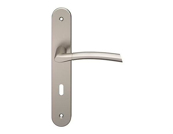 Lot de 3 poignées TS satinées brossées effet nickel HIREL L.128 x l.40mm entraxe 195mm - Brico Dépôt