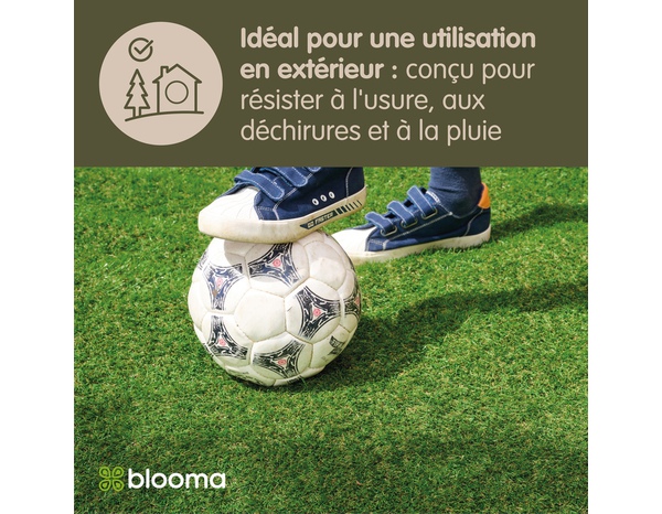Gazon artificiel vert hauteur 35 mm - rouleau 4 x 2 m - Marque BLOOMA - Brico Dépôt