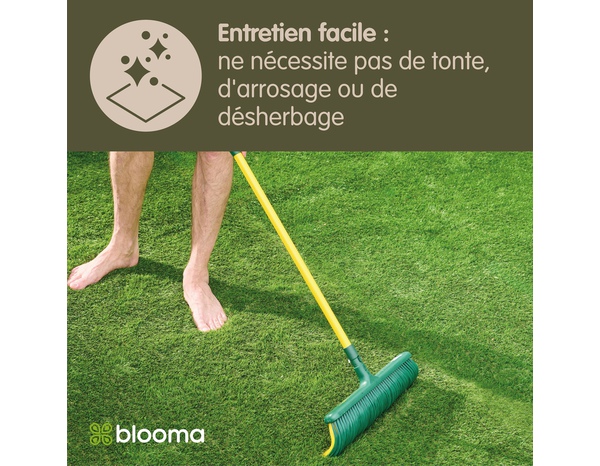 Gazon artificiel vert hauteur 35 mm - rouleau 4 x 2 m - Marque BLOOMA - Brico Dépôt