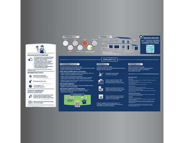 Peinture façade siloxane gris anthracite mat 10 L - Ripolin - Brico Dépôt