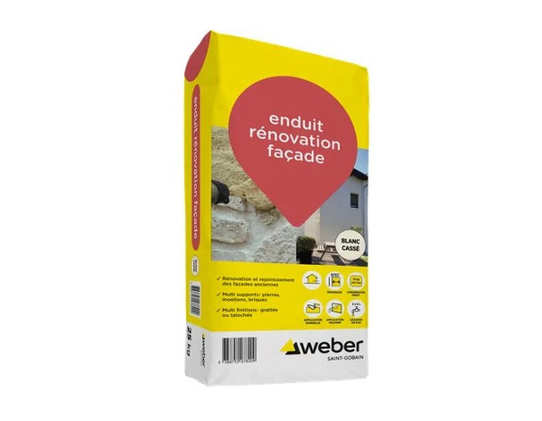 Enduit de rénovation façade blanc cassé 25 kg - Weber - Brico Dépôt