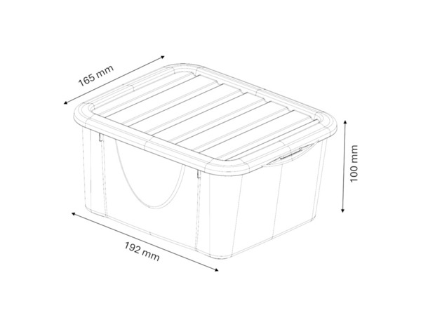 Boîte de rangement transparente avec couvercle 2 L - Brico Dépôt