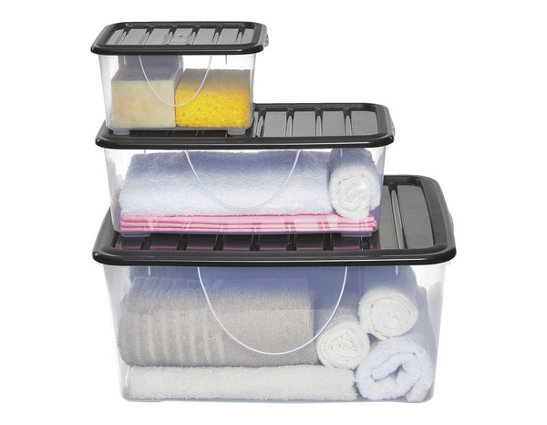 Boîte de rangement transparente avec couvercle 4,7 L - Brico Dépôt