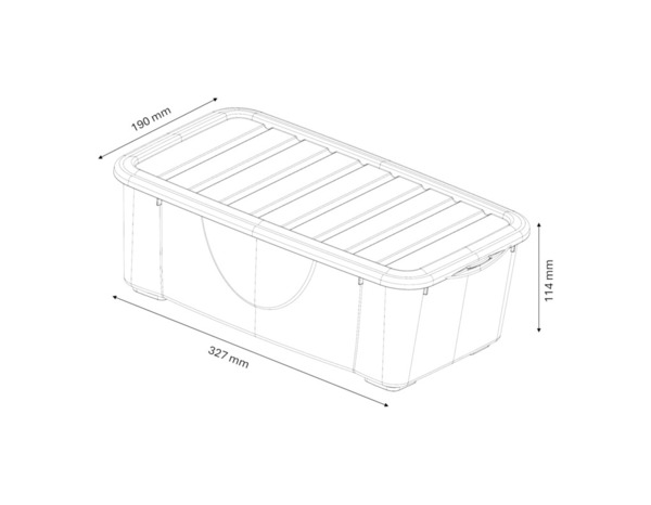 Boîte de rangement transparente avec couvercle 4,7 L - Brico Dépôt