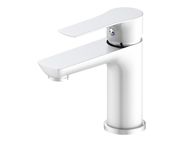 Mitigeur lavabo blanc et chromé avec bonde clic-clac WICIE - Cooke and Lewis - Brico Dépôt