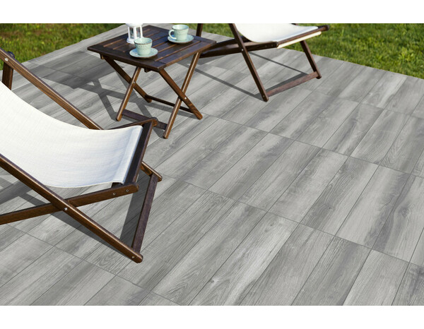 Carrelage sol extérieur grès cérame émaillé gris R11 50 x 50 cm - Brico Dépôt