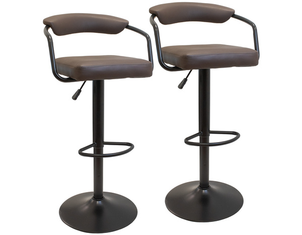 Lot de 2 tabourets de bar industriel réglables 84 à 104 cm LINO - Brico Dépôt
