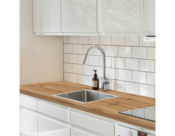 Plan de travail effet bois scandinave 180 cm ép. 2,8 cm - Brico Dépôt