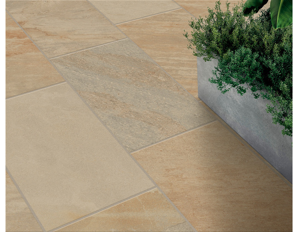 Carrelage extérieur grès cérame émaillé beige R10 - 31 x 62 cm - Brico Dépôt