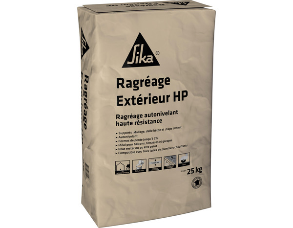 Ragréage extérieur autolissant P3 non fibré 25 kg - Sika - Brico Dépôt