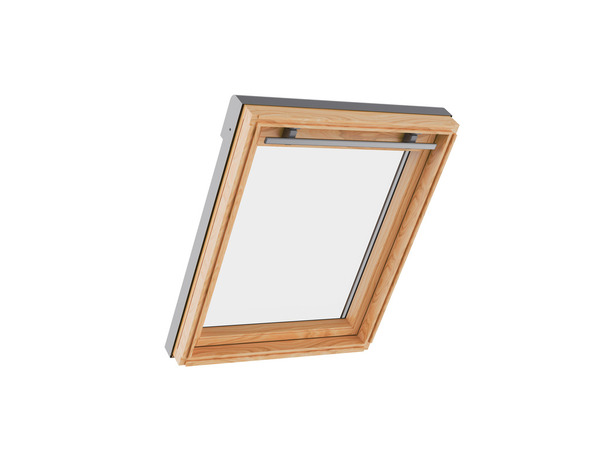 Fenêtre de toit bois double vitrage avec volet roulant solaire 78 x 98 cm - Brico Dépôt