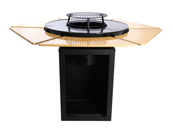 Barbecue table plancha acier bambou pour 6 personnes - Brico Dépôt