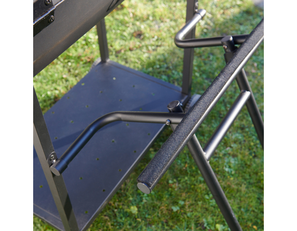 Barbecue charbon double cuisson avec couvercle et roues STOCKTON - Brico Dépôt