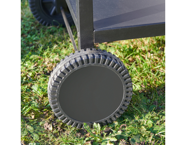 Barbecue charbon double cuisson avec couvercle et roues STOCKTON - Brico Dépôt