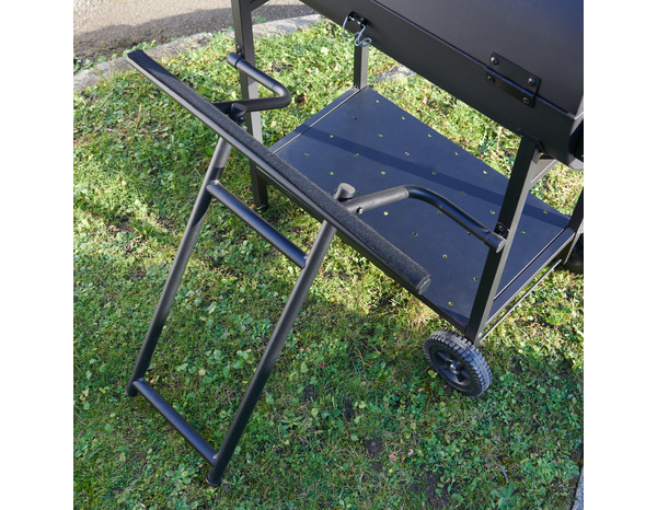 Barbecue charbon double cuisson avec couvercle et roues STOCKTON - Brico Dépôt