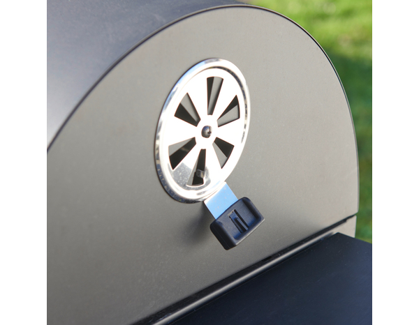 Barbecue charbon double cuisson avec couvercle et roues STOCKTON - Brico Dépôt