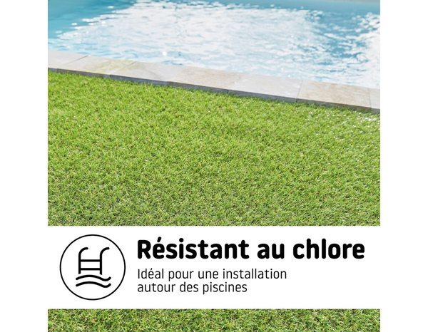 Gazon artificiel vert fibres 25 mm drainage rapide 1 x 4 m - Brico Dépôt