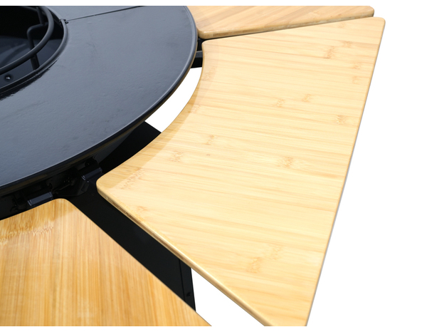 Barbecue table plancha acier bambou pour 6 personnes - Brico Dépôt