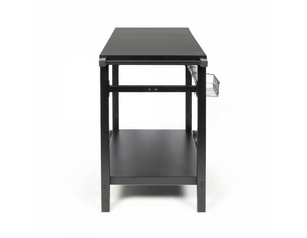 Desserte plancha metal noir avec tablette rabattable pour 2 a 4 bruleurs - Brico Dépôt