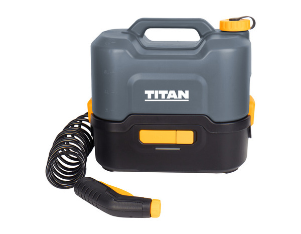 Pulvérisateur batterie 12 V 8 L pression 5 à 7 bars tuyau 3 m - Titan - Brico Dépôt