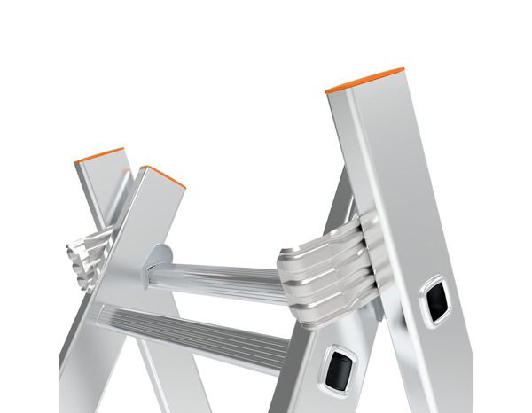 Échelle transformable aluminium 2 x 8 barreaux 3 positions H. 3.4 m - MAGNUSSON - Brico Dépôt