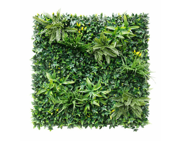 Mur végétal artificiel polyéthylène SPRING 1 x 1 m - Brico Dépôt