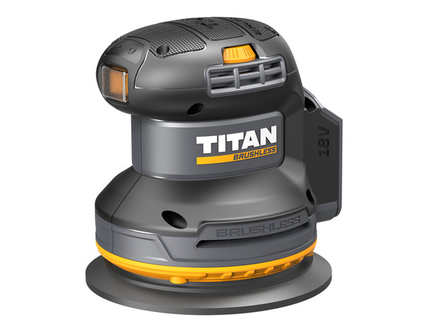 Ponceuse excentrique sans fil 18 V diamètre 125 mm vitesse variable 6 positions - Titan - Brico Dépôt